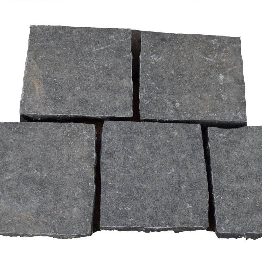 Kassei Basalt platine gebrande top 14x14x5 44st/m² in kist