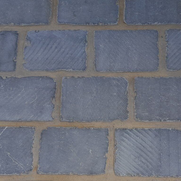 Charcoal kassei 10x16x5/7 Antiek look, Gezaagde top 54st/m²