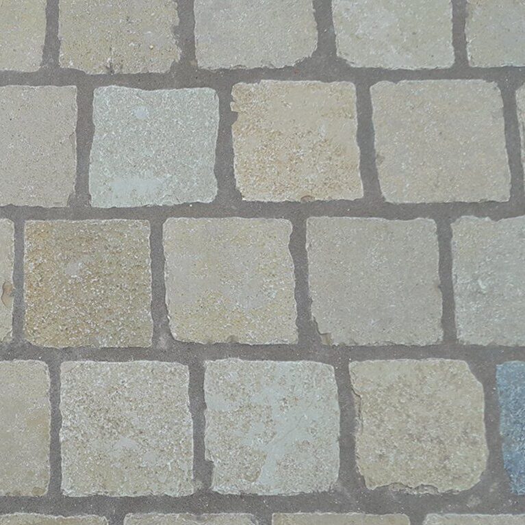 Kassei Tandur platine Yellow verouderd 14x14x5 44st/m²