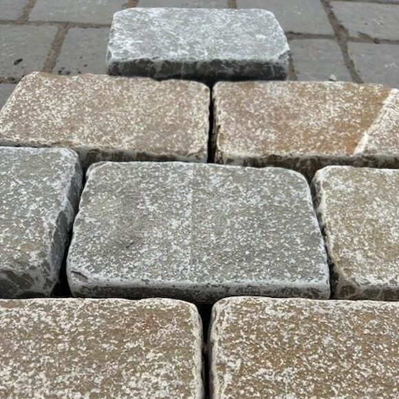 Kassei Tandur platine multi beige verouderd 12x18x5/7 . 41st/m²