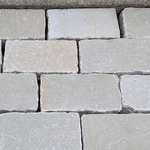 Tandur platine multi beige gezaagd, verouderd 20x10x6 43st/m²